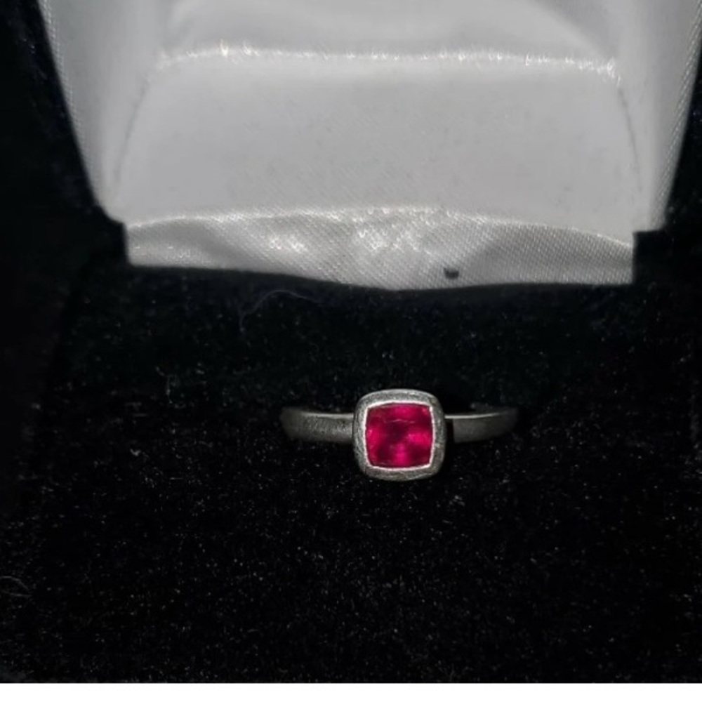 Sterling Silver Ruby Ring 4.5 - Picture 5 of 5